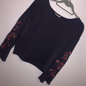 AEO Long Sleeve Floral Print Top